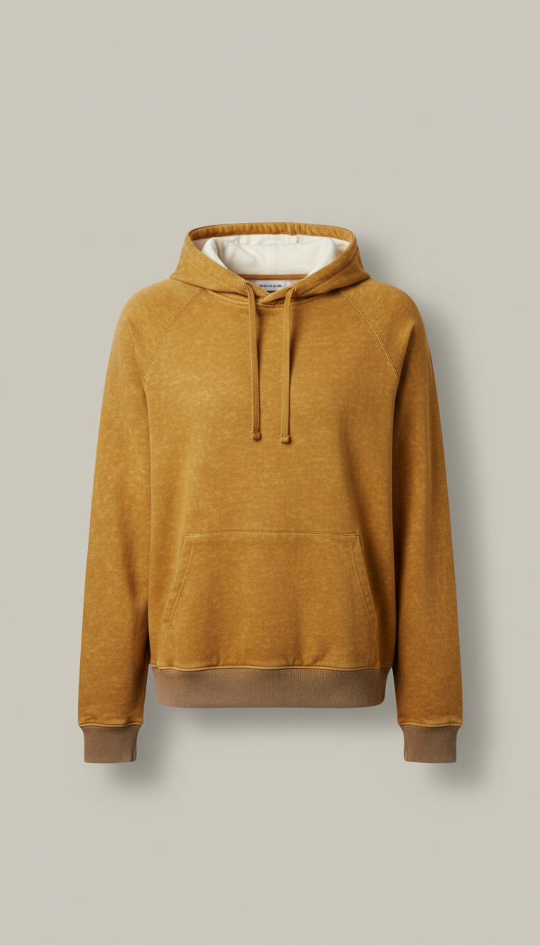 Heritage gold mid-weight cotton hoodie